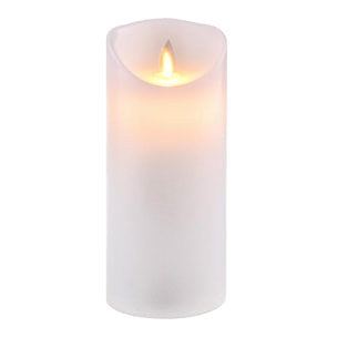 Candela Cera Con Telecomando A Fiamma Mobile. Altezza 18 Cm - Pezzi 3 - 8X18X8cm - Colore: Bianco - Bianchi Dino - Candele