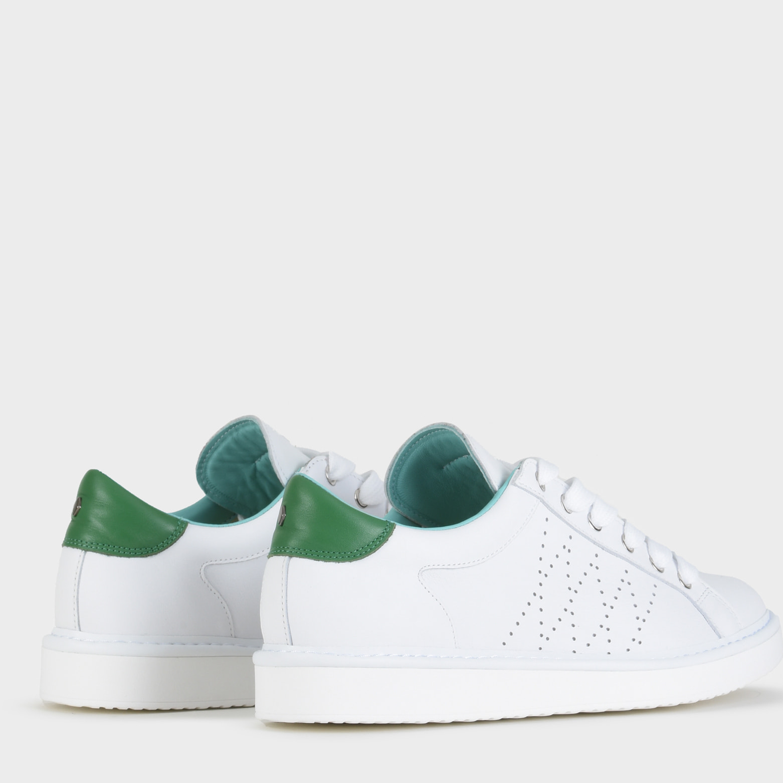 ZAPATO CON CORDONES HOMBRE P01 DE PIEL BLANCO BOTELLA