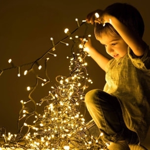 guirnalda con 80 luces led blanco cálido con 8 funciones y temporizador - 3 metros