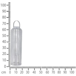 Lanterna In Bamboo H.75 Cm - Pezzi 1 - 20X75X20cm - Colore: Bianco - Bianchi Dino - Decori Casa E Complementi