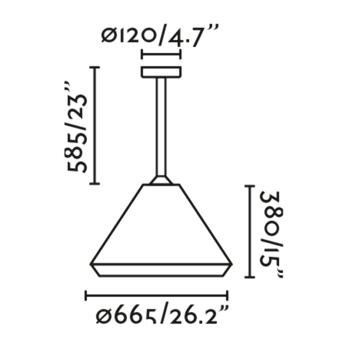 SAIGON OUT C70 M Suspension fixe ocre