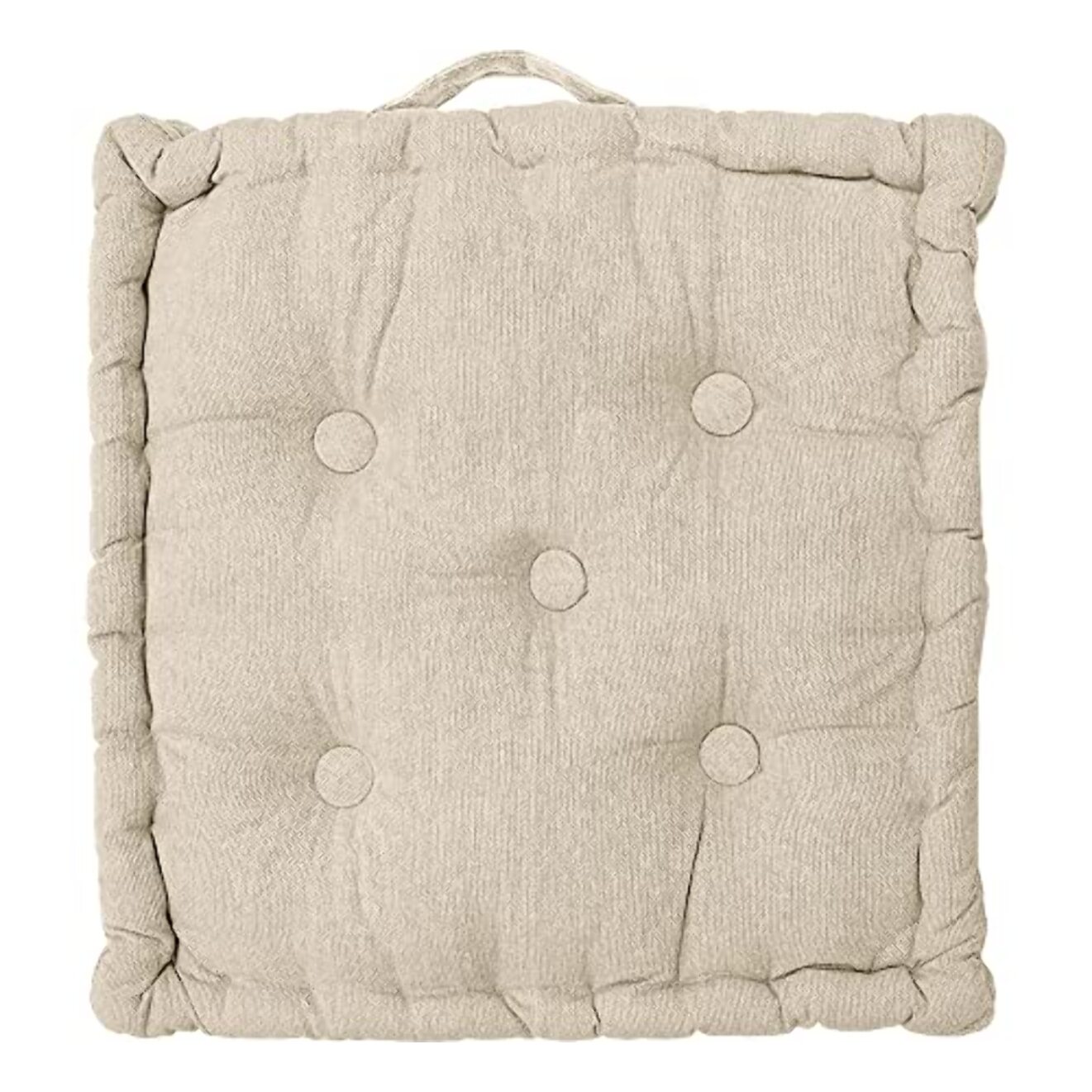 INTRECCI – Cuscino arredo 40x40 cm con maniglie, ideale per panche, giardino e picnic