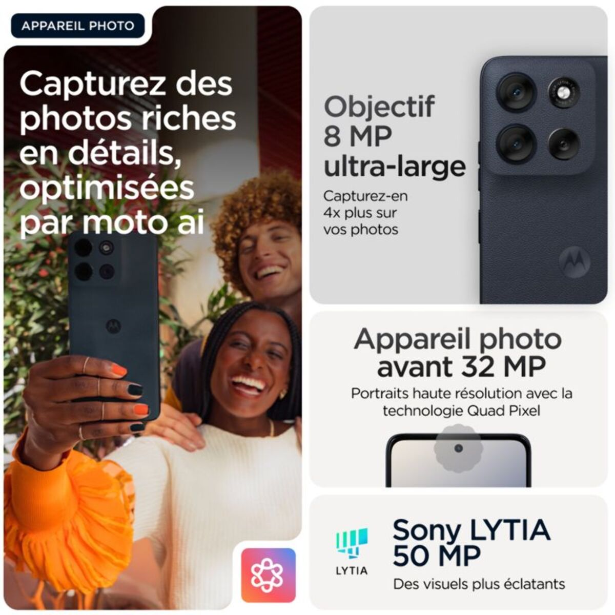 Smartphone MOTOROLA Pack G56 + Buds Bass