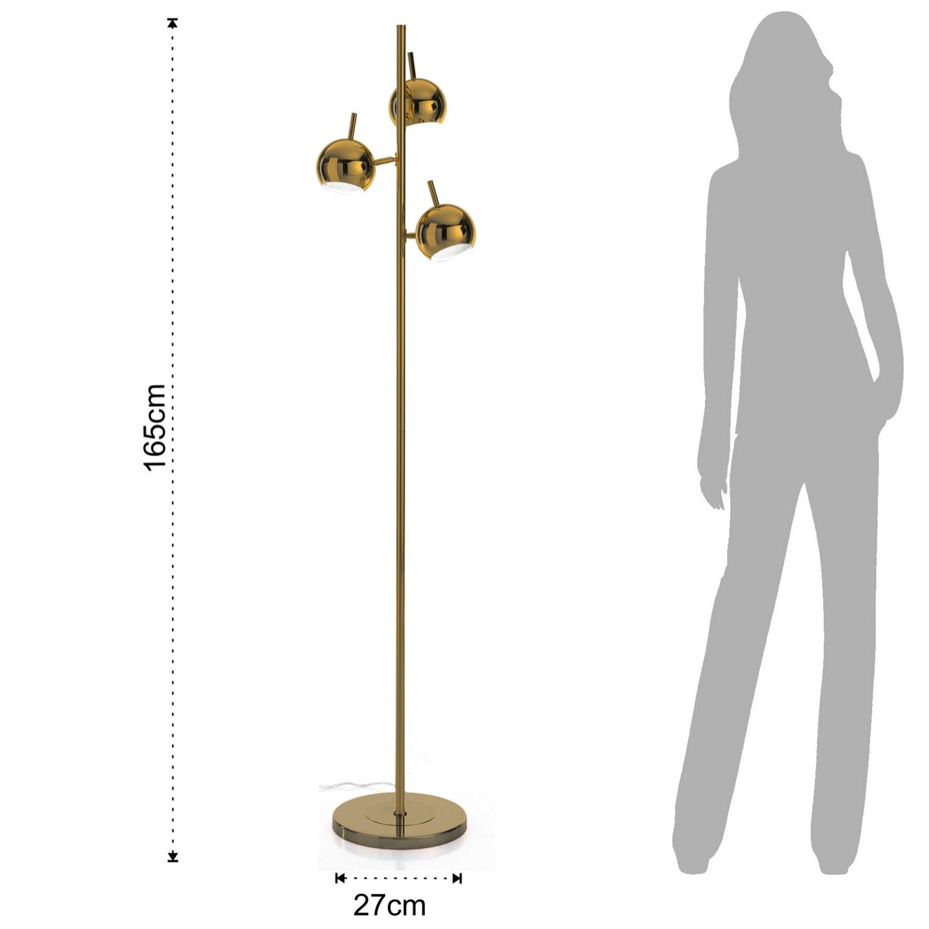 TOMASUCCI Lampada da terra GLOBE BRASS