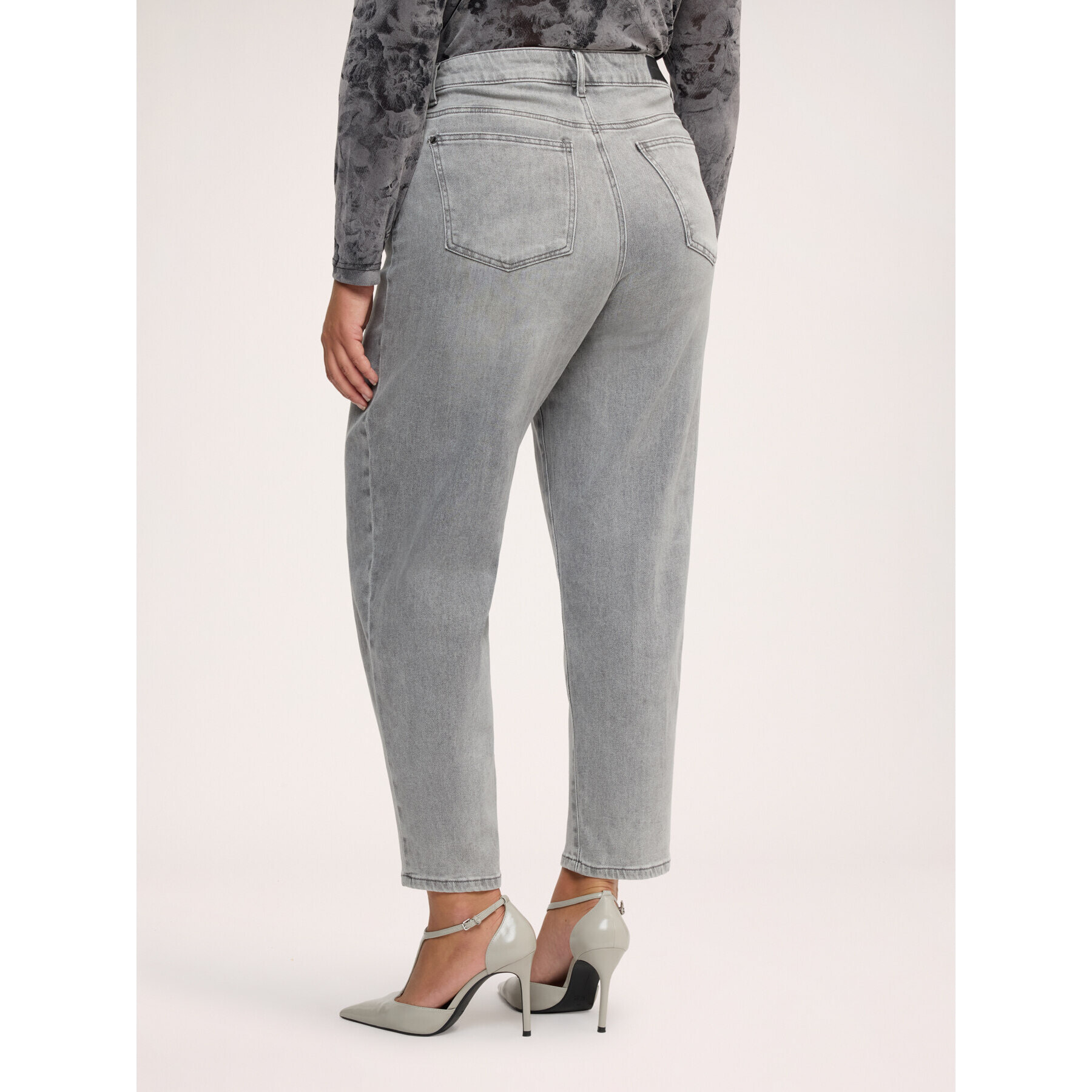 Fiorella Rubino - Jeans Mom Fit lavaggio grigio - Grigio
