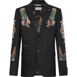 PHILIPP PLEIN Gigolo Fit Blazer Tattoo Embroidery