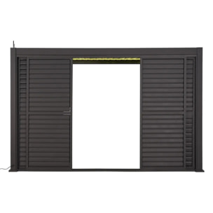 Persienne coulissante pour pergola bioclimatique "Evora" 3,4 x 2,3m Graphite