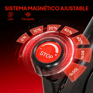 Bicicleta Está¡tica en Casa con Resistencia Magná©tica Regulable, Bici Está¡tica Silenciosa con Pantalla LCD, Volante, Asiento y Manillar Ajustables, Ruedas y Soporte para Tablet, Carga 120 kg