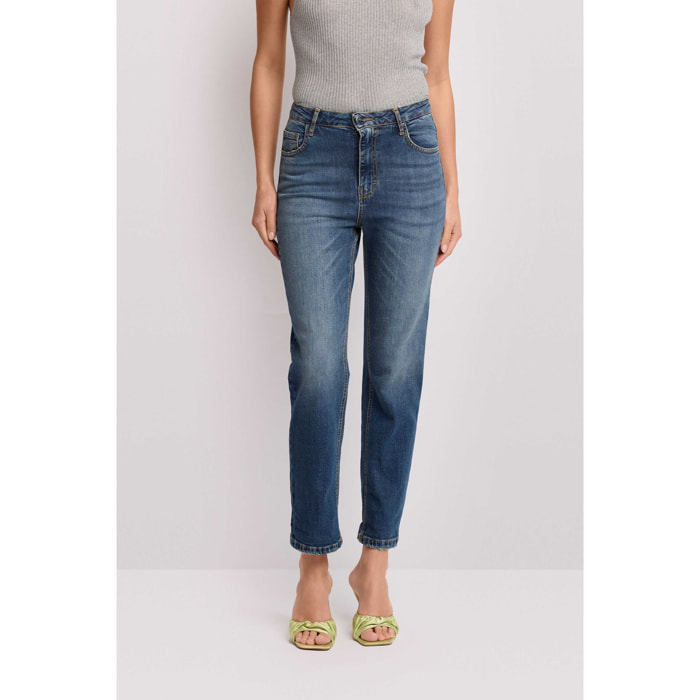 Kocca - Pantaloni in denim taglio cropped Donna, Denim