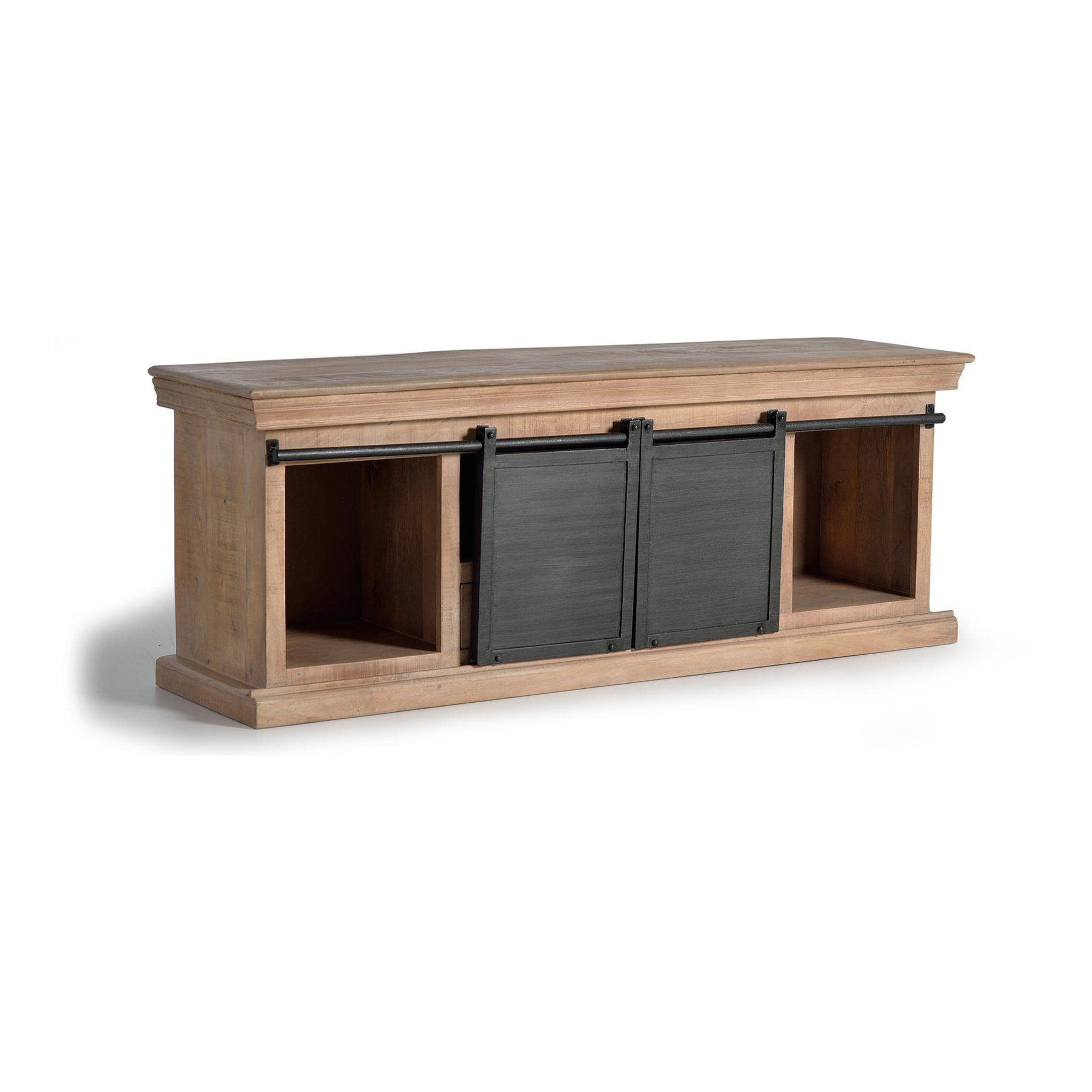 Mueble TV de Madera de Mango 150 Cm Estilo Industrial Moderno