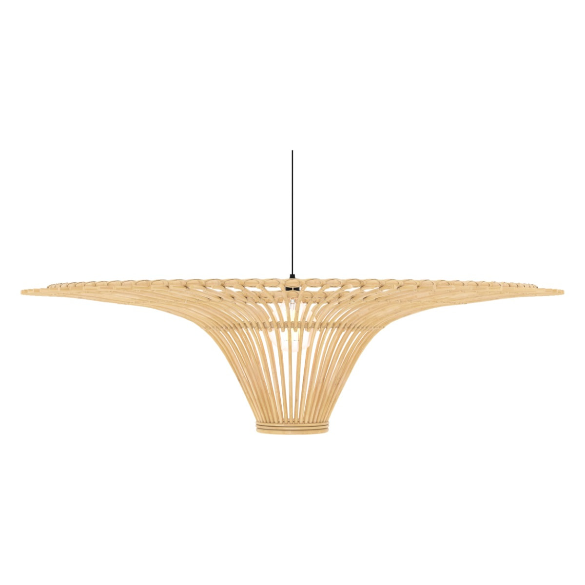 Abat-jour D120,5 cm en rotin naturel - Olga