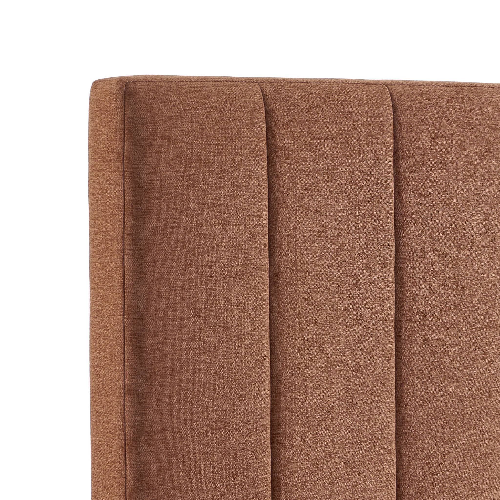Tête de lit pour lit double 140cm revêtement tissu camel - Cole 150cm