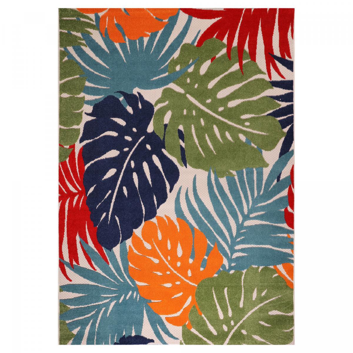 Tapis extérieur tissé kilim rectangle HALE