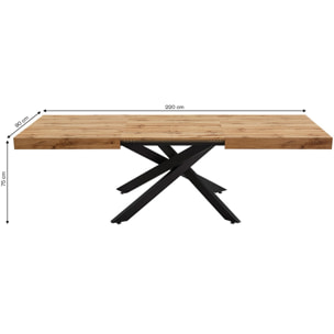 Table à manger extensible décor bois 4/8 personnes - ELENA