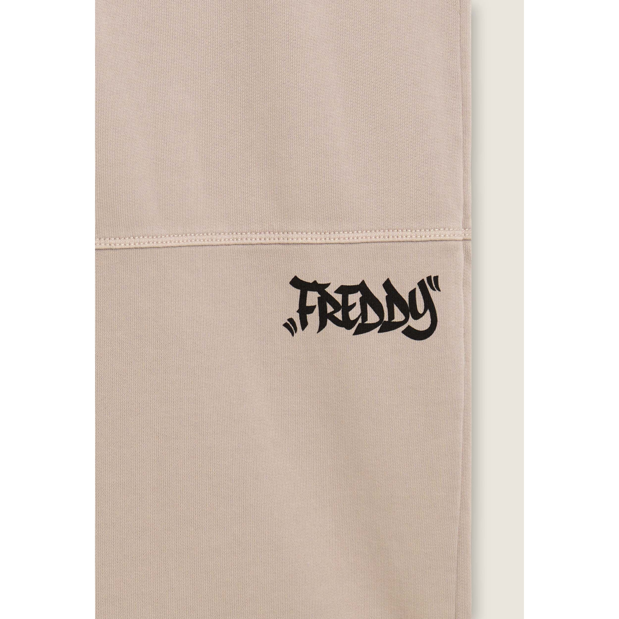 Pantaloni cargo wide leg in felpa con tasconi