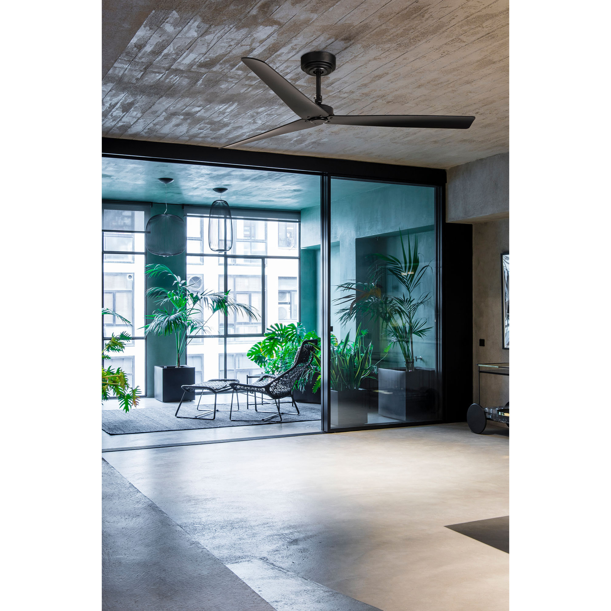 MILOS L Ventilatore a soffitto  nero