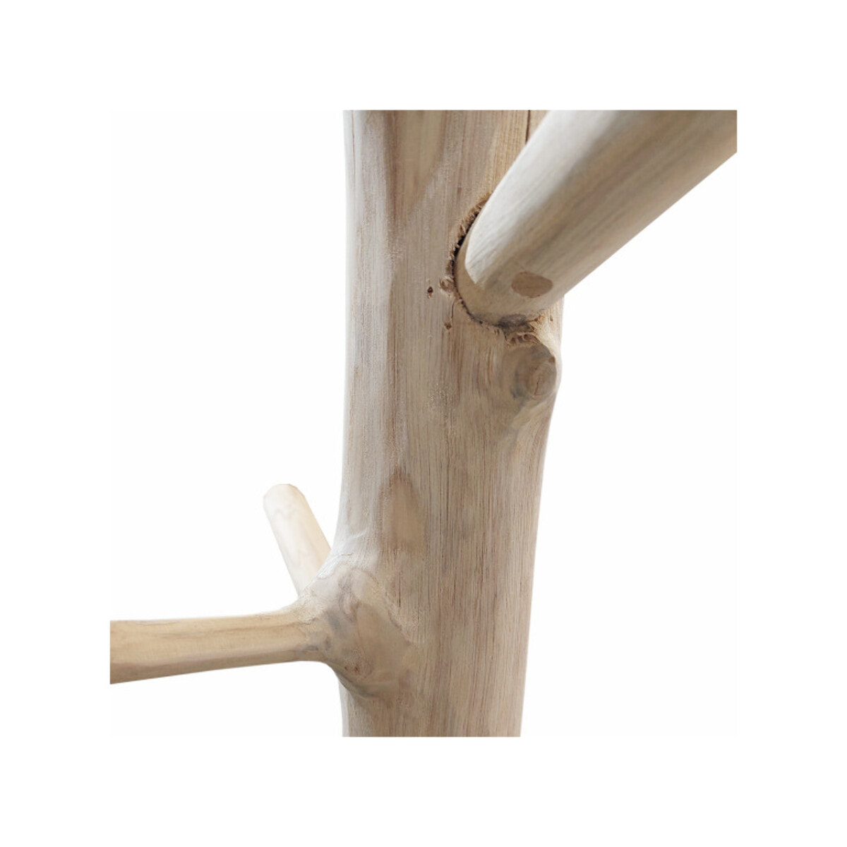 Porte manteau sur pied en bois massif de teck brut H180cm - KEDI