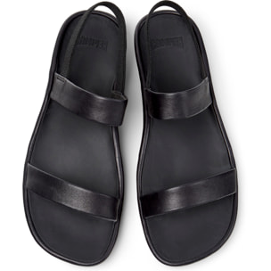 Sandalias - CAMPER Right Isla - Negro - Cuero liso