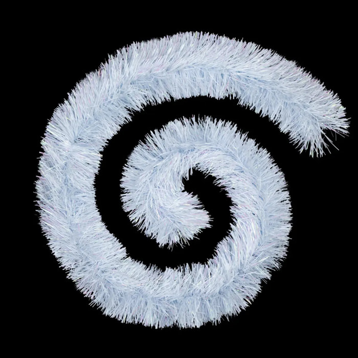 Guirlande boa brins fins 15cmx2m 8 plis blanc