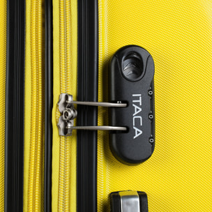 Juego De Maletas Rígidas Abs Itaca Simoa Amarillo