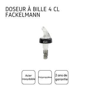 Ensemble de 2 Becs verseurs doseur à alcool à bille 4 cl Fackelmann