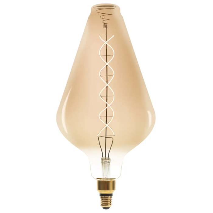 Ampoule LED "Pyramide" ambrée - filament torsadé E27