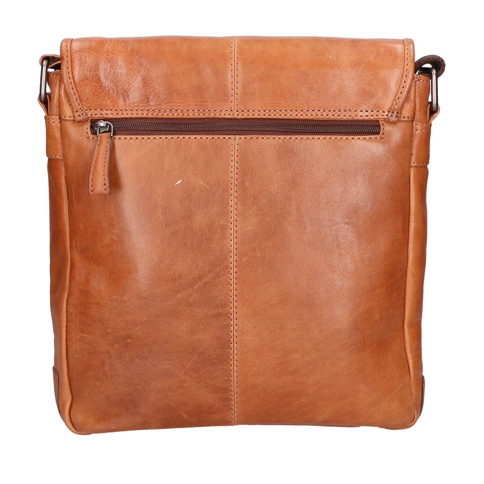 Borsa a tracolla unisex vera pelle - Modello False - 100% pelle - 26.5 x 26.5 x 7.0 cm