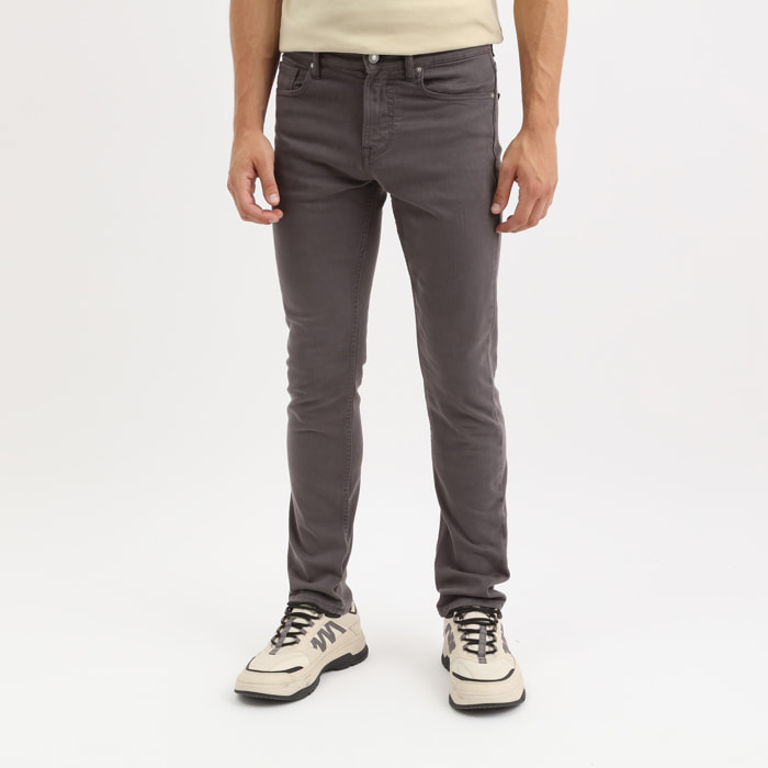 Jeans Angels - coupe slim - coton - logo - gris foncé