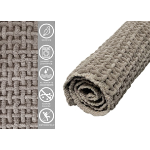 Tappeto Bagno Doccia Antiscivolo Super Assorbente Modello Osaka Tortora