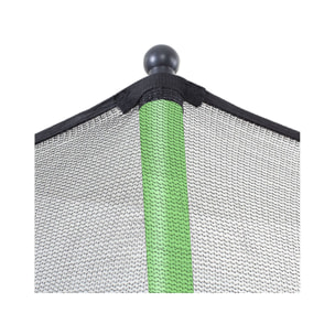 Trampoline "Yoopi" - Ø 2.44 m - Avec filet + échelle + couverture + kit d'ancrage