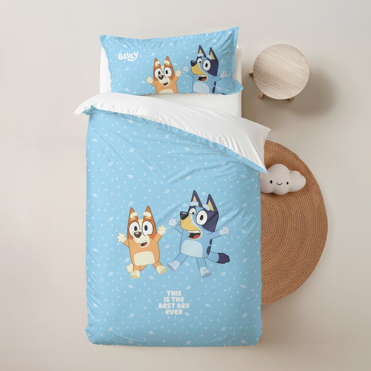 Funda nordica BLUEY + funda almohada 45x125