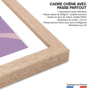 Poster de mallorca Affiche + cadre en bois - Chêne