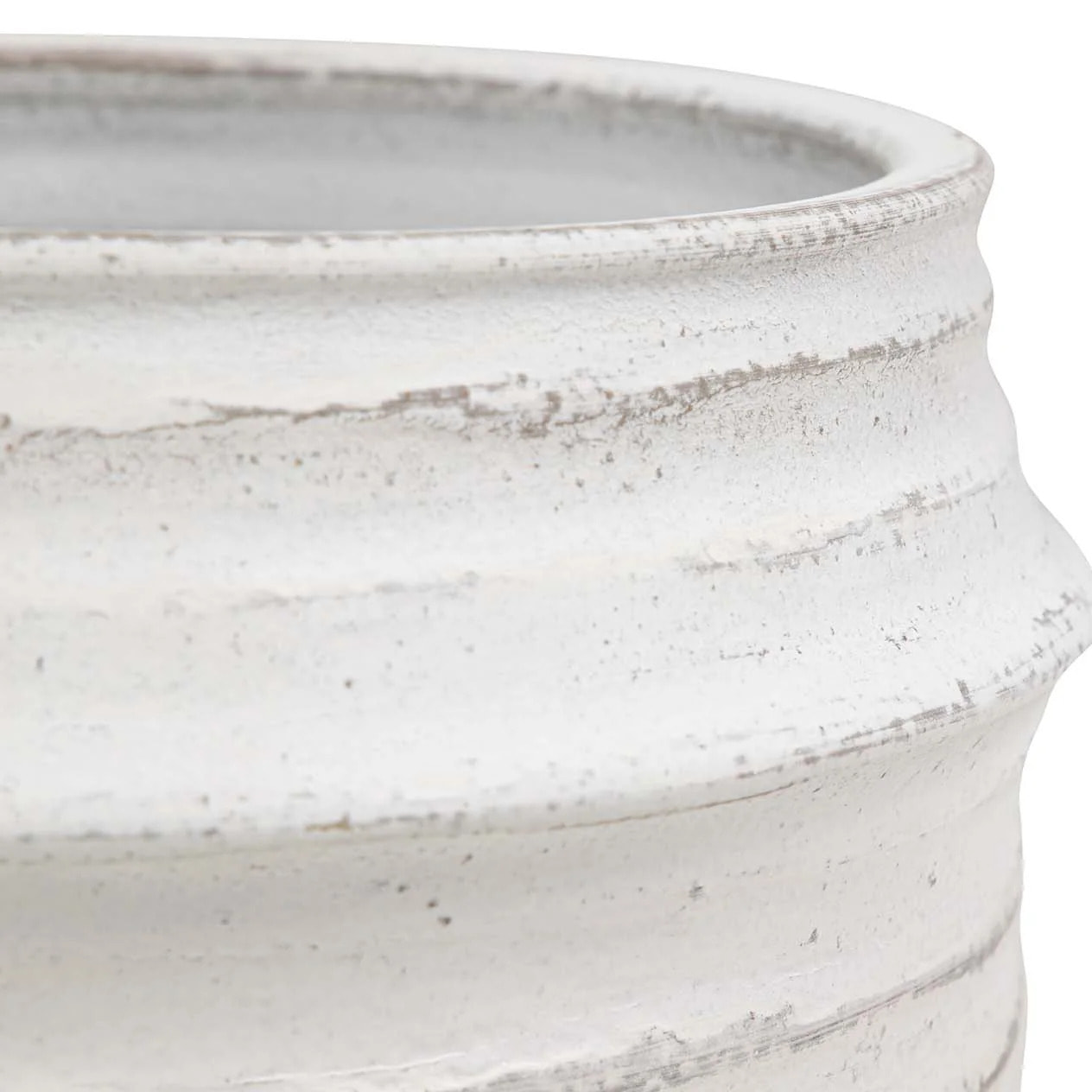 Macetero Ceramica Blanco 28x28x23 Cm