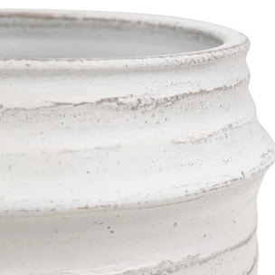 Macetero Ceramica Blanco 28x28x23 Cm