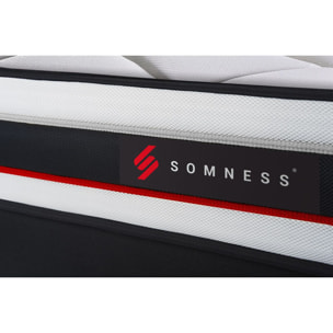 Ensemble Matelas Sommier 90x190 cm - Sommier Noir (déjà monté) - Form