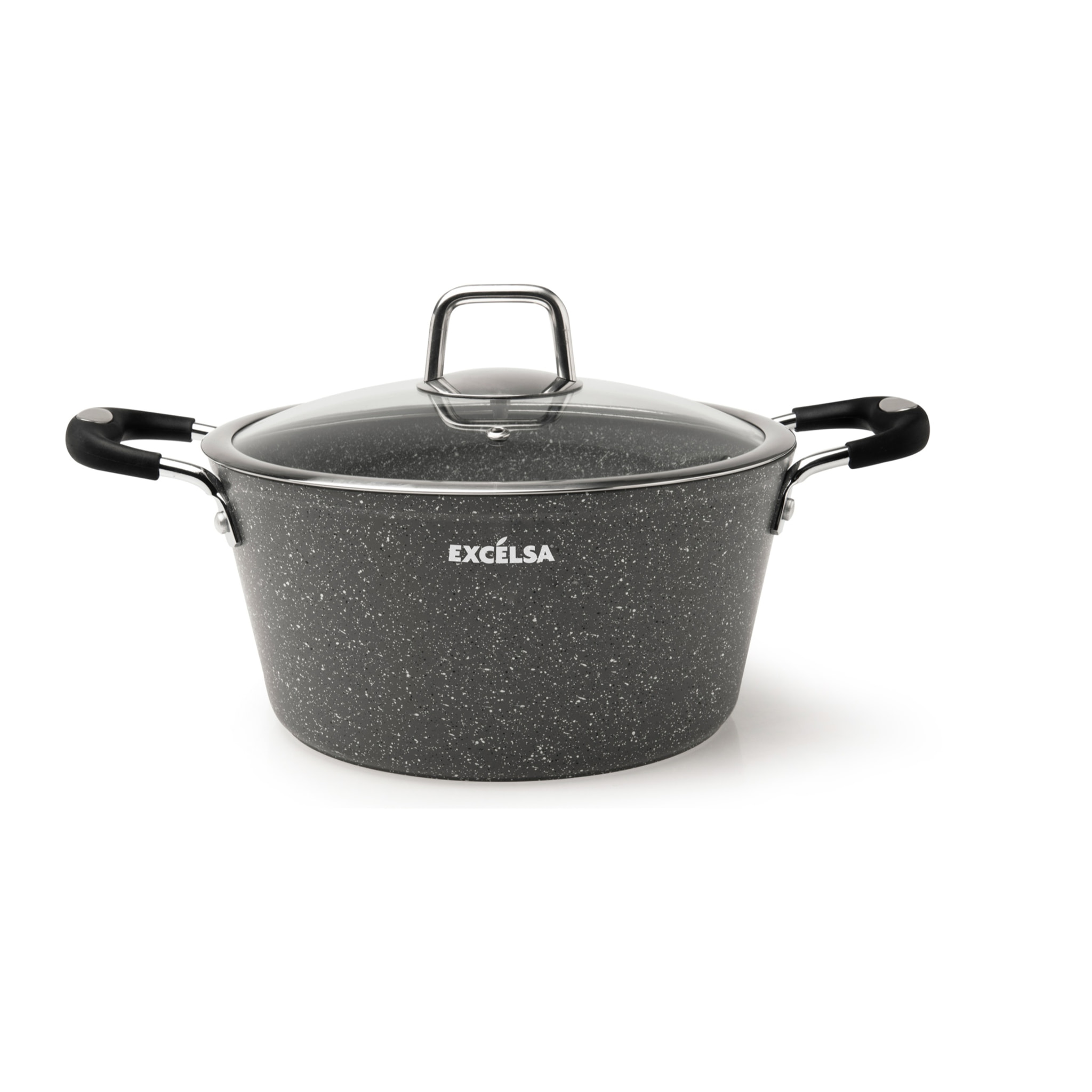 Casserole 20 cm avec Couvercle Excelsa – Forn-Ok, Aluminium Gris