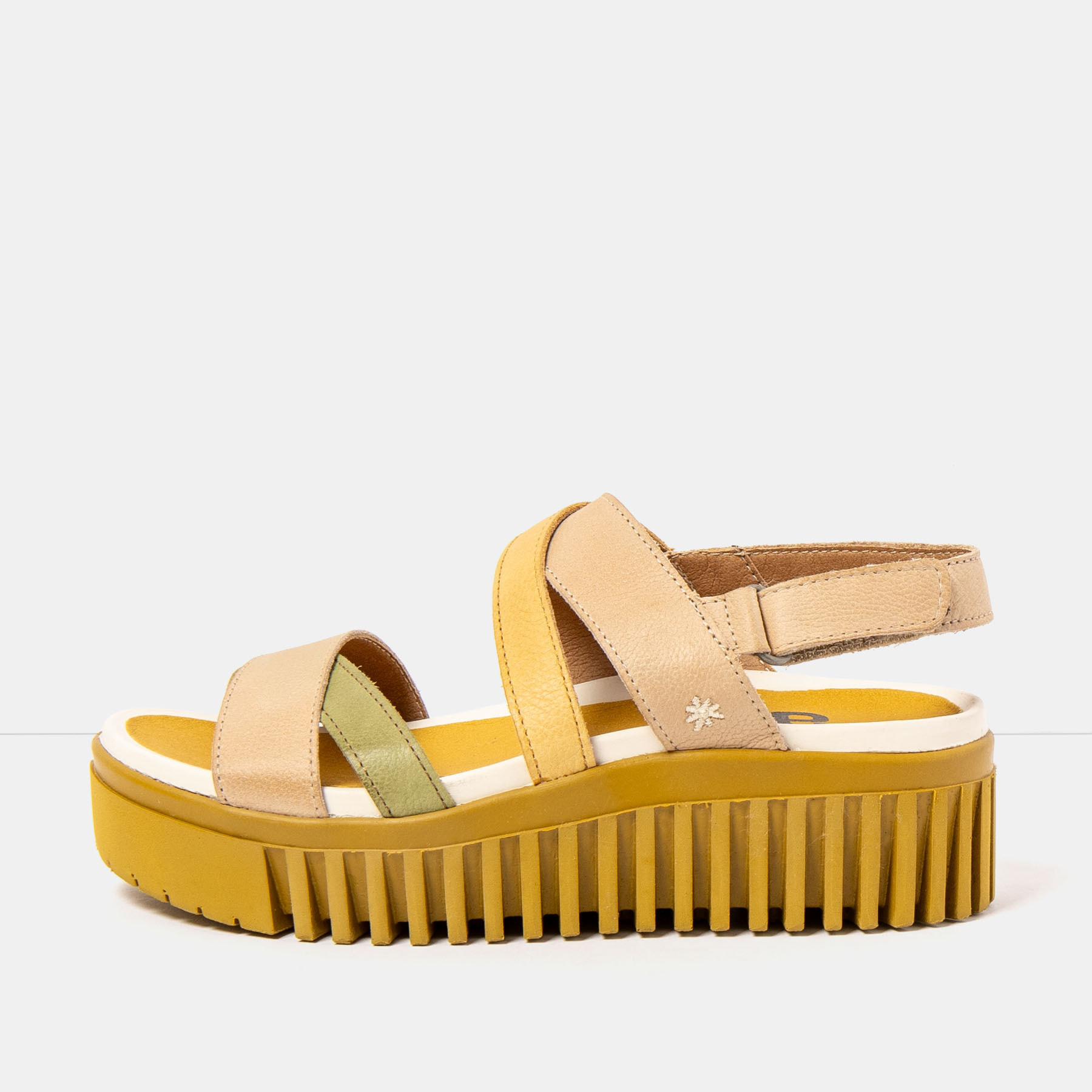 Sandalia de cuña 1676 MULTI CREAM-HONEY/BRIGHTON color Cream-honey