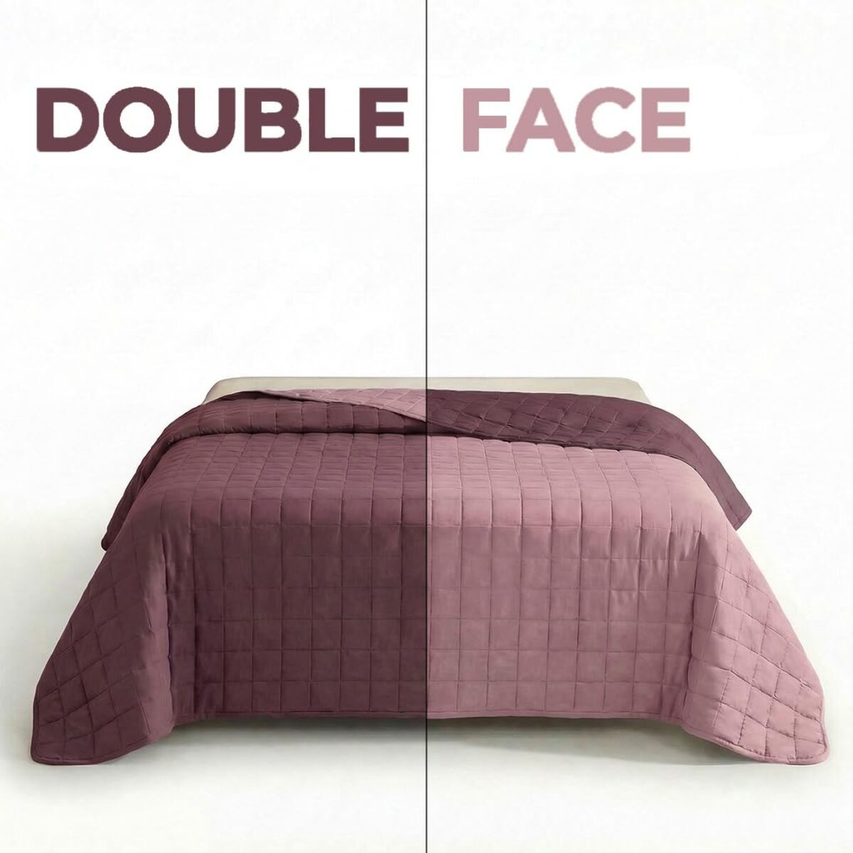 Copriletto estivo leggero double face 170x260 cm, trapunta estiva traspirante e morbida, coperta primaverile elegante e moderna, design reversibile per doppio stile, ideale per stagione calda, resistente e facile da lavare
