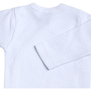 Body cruzado bebé manga larga topos