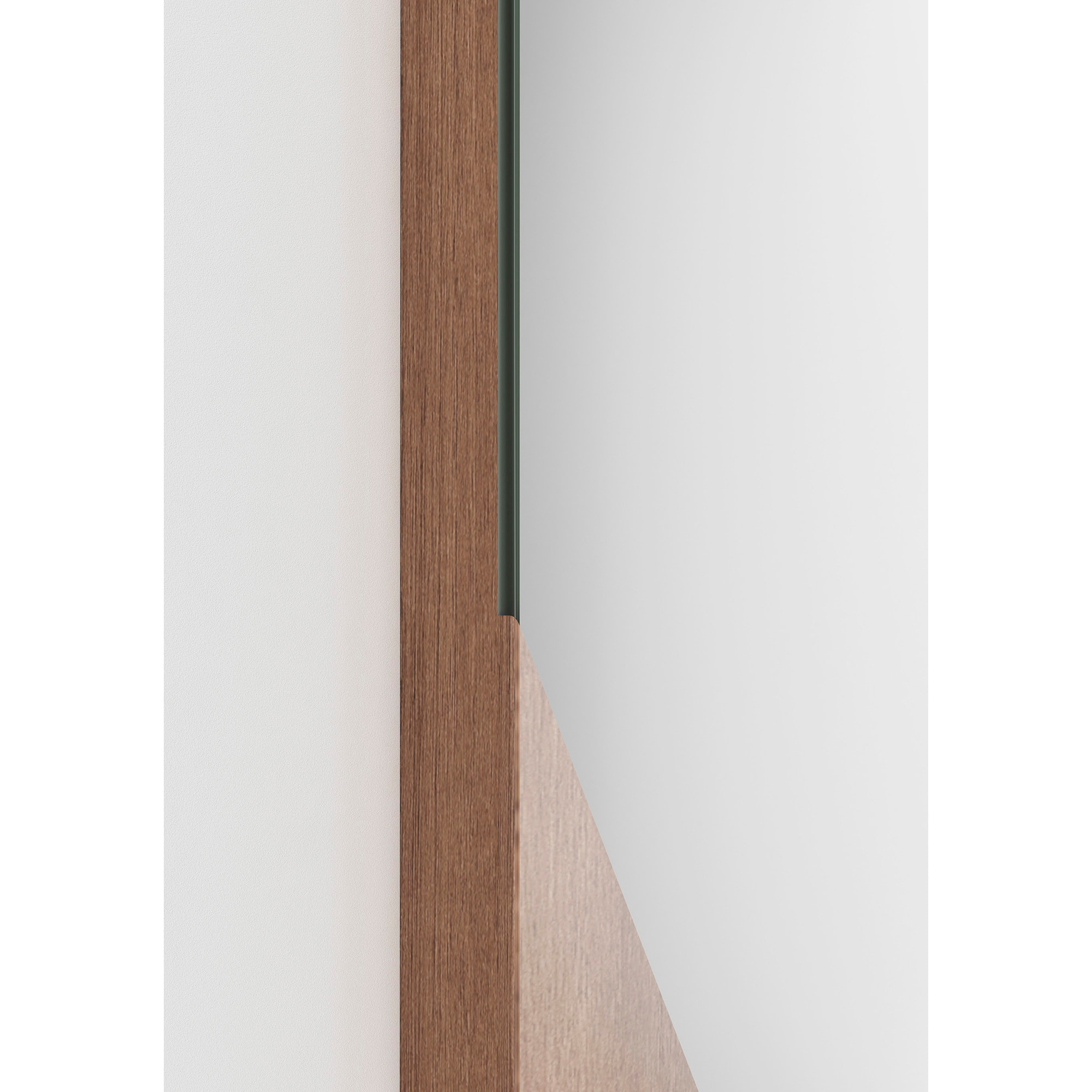 Espejo ovalado Aire haya nogal claro 90x30x2 cm