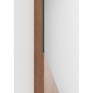 Espejo ovalado Aire haya nogal claro 90x30x2 cm