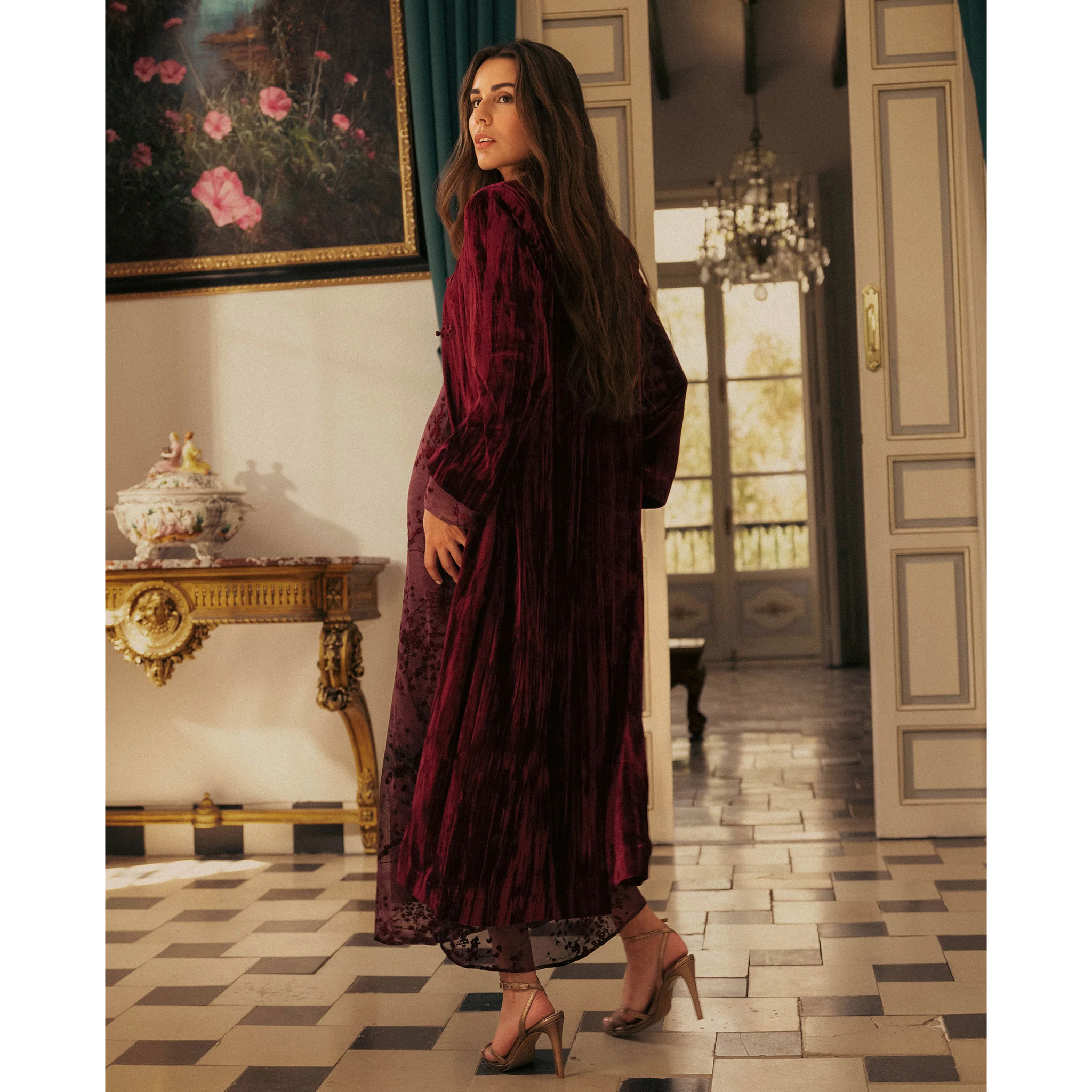 Caftan de terciopelo