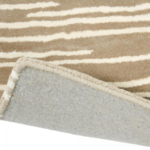 Tapis salon et chambre fait à la main en laine motif faux uni