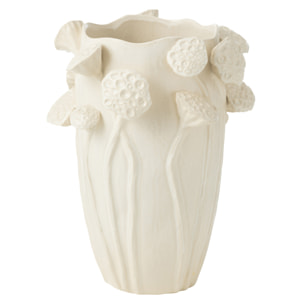 J-Line vase Botanica Lotus - céramique - beige
