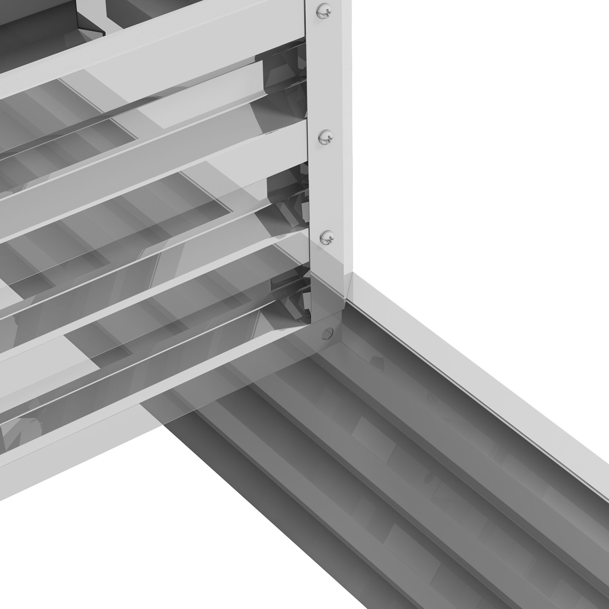 Huerto Urbano de 2 Niveles de Acero Galvanizado, Jardinera Exterior con Diseño de Escalera y Fondo Abierto para Cultivos, Plantas, Herbaria, para Terraza, Jardín, 120x101x58 cm, Plateado