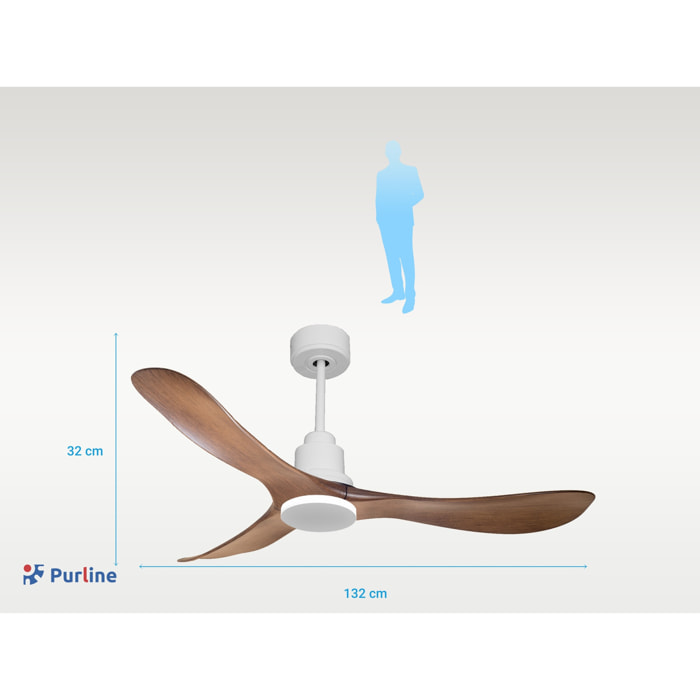 Ventilateur de plafond Réversible  Thermostat Pays vendable Wifi Moteur à courant continu Toits en pente Télécommande Hypersilence Mémoire
