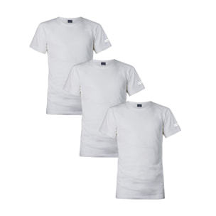 3 T-shirt da Uomo Girocollo in 100% Cotone Navigare, Art. 513 Bianco