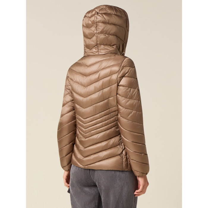 Oltre - Piumino lightweight con cappuccio - Beige