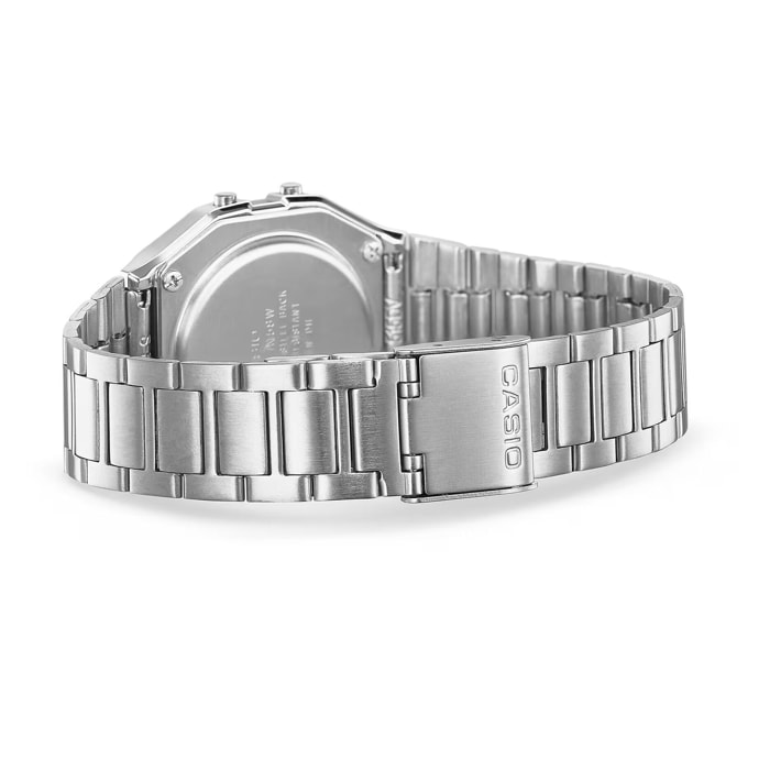 Reloj Casio A158WA-1DF Unisex Digital Cuarzo con Correa de Acero inoxidable