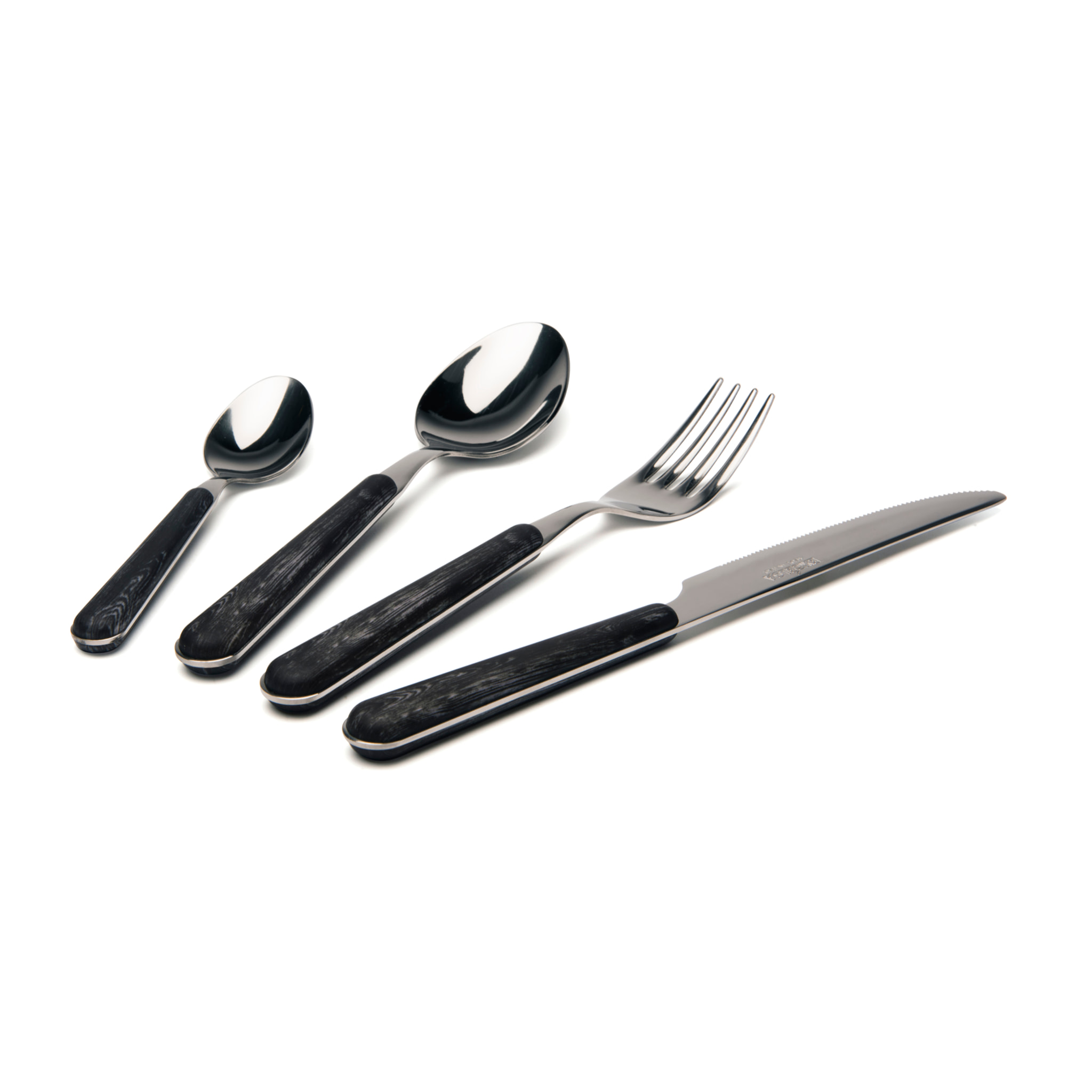 Service 24 couverts Excelsa – Wood, Acier Noir